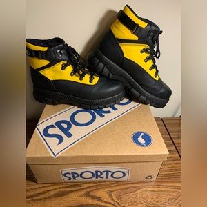 Women’s Sporto Black and Yellow Hiking Boots